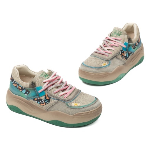 Pantofi dama sport din piele ecologica, Feeling, S001, bej - Img 2