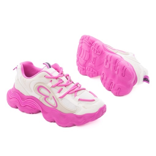 Pantofi dama sport din piele mix, Gryxx 0G36398 81-Z, fuchsia - Img 4