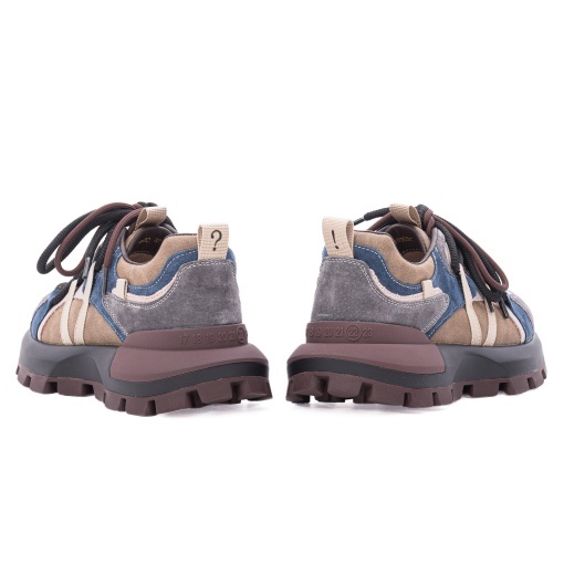 Pantofi dama sport din piele naturala nabuc, PASS Collection, 1LY90003C, gri diverse - Img 6