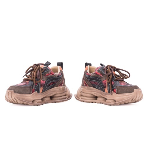 Pantofi dama sport din piele naturala nabuc, PASS Collection, 1LY90022B, multicolor - Img 6