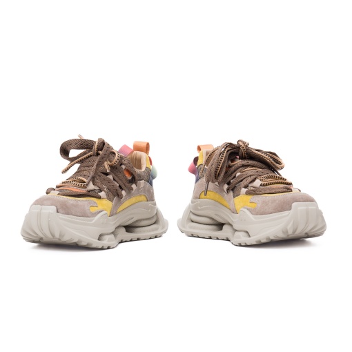 Pantofi dama sport, piele naturala nabuc, 1LY60012A 97-2, bej - Img 5