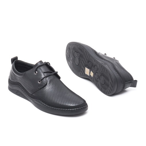 Pantofi de Vara Barbati stil Mocasin E6E640004A 01-N, negru - Img 5