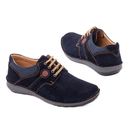 Pantofi de vara din piele intoarsa, Otter OT9560 42-I, bleumarin - Img 3