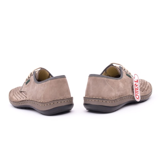 Pantofi de vara, piele naturala nabuc, OT9554, gri - Img 6