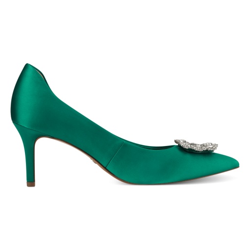Pantofi eleganti dama, 22430/20 726 green satin - Img 2