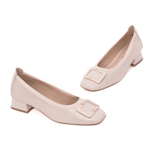 Pantofi eleganti dama din piele naturala, Caprice, 9-22300-44 141 SNOW NAPLAK, alb - Img 2