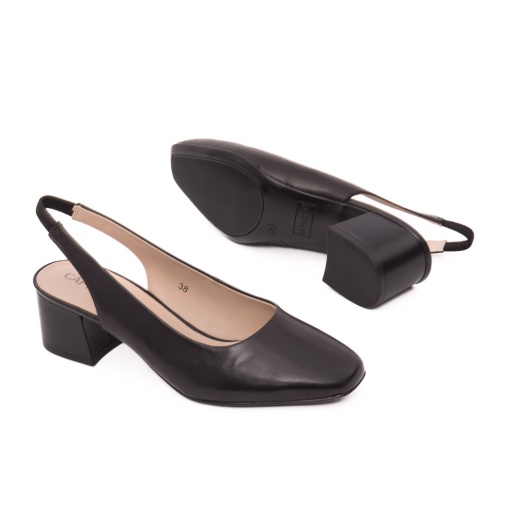Pantofi eleganti decupati din piele naturala, Caprice, 9-29500-42 022, negru - Img 4
