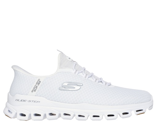 Pantofi sport barbati, Skechers, Glide-Step - Noxus 233010 WHT - Img 4