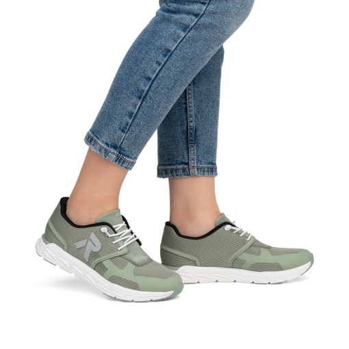 Pantofi sport damă Rieker M9000-52, verde pastel - Img 2