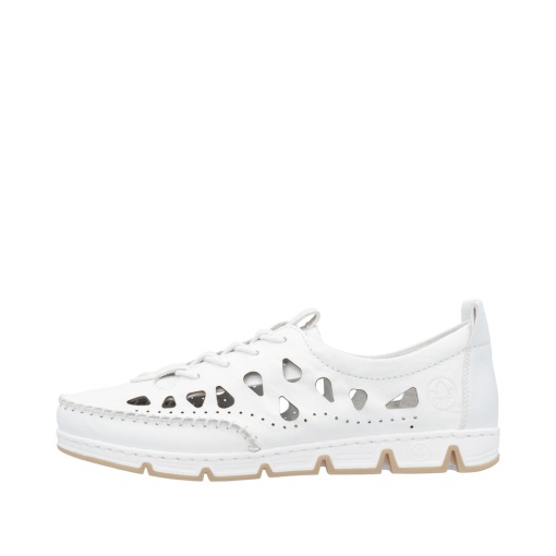 Pantofi vara dama din piele naturala, Rieker, 49956-80, alb - Img 4