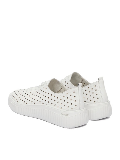 Pantofi Vară Damă Remonte D3E06-80 Albi - Piele Perforată - Img 4