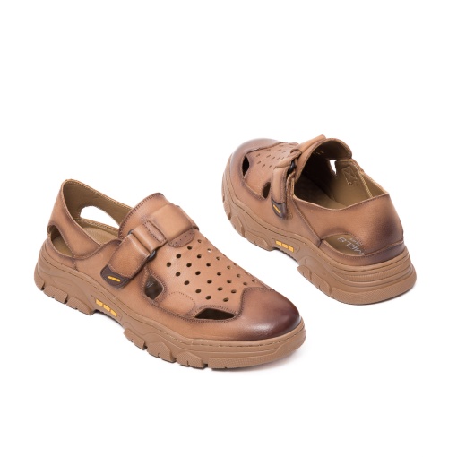 Pantofi vara piele, WM816 coniac - Img 6