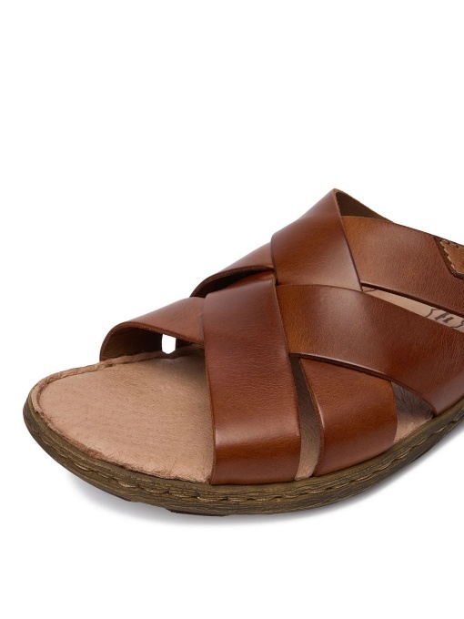 Papuci barbati din piele naturala, Rieker 22092-24, maro - Img 3