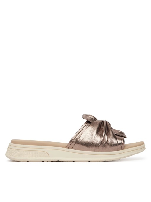 Papuci dama din piele naturala, Caprice 9-27208-46 398 BROWN METALLIC, maro - Img 5