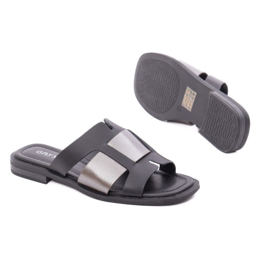 Papuci dama din piele naturala, Gryxx W1V1352-G17-6B 01-N, negru - Img 4