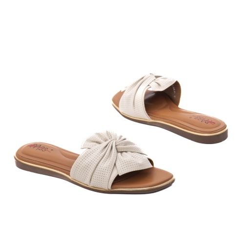 Papuci dama din piele naturala, PASS Collection 1WHD2506-01, bej - Img 3