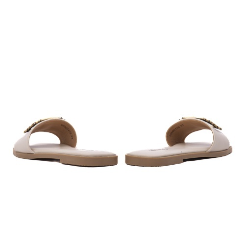 Papuci dama din piele naturala, PASS Collection AGQS80013B 52-N, crem - Img 6