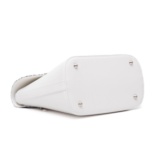 Poseta eleganta, piele naturala, M215, alb - Img 3
