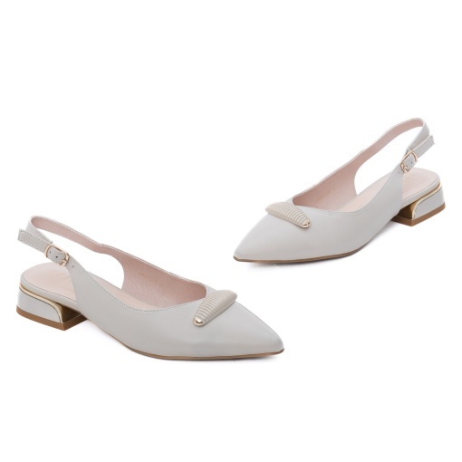 Sabot cu bareta dama din piele naturala, Epica JIJI80032B 52-N, crem - Img 2