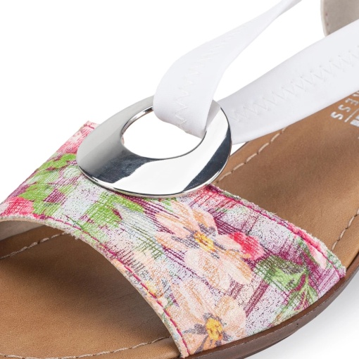 Sandale casual dama cu aspect floral, 62662-90 - Img 2