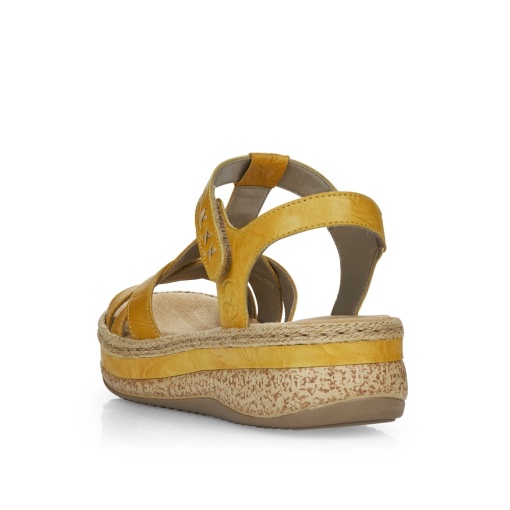 Sandale dama casual, piele ecologica, V0919-68, galben - Img 6