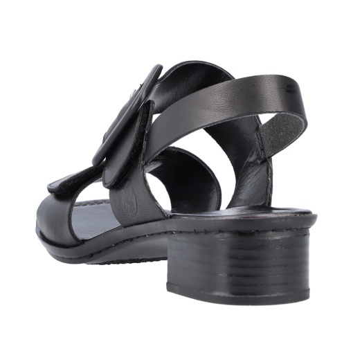 Sandale dama casual, piele naturala, 62663-01, negru - Img 7