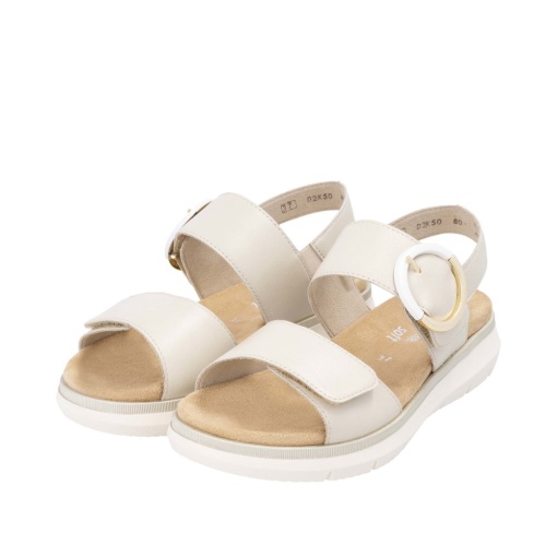 Sandale dama casual, Remonte D2K50-80 din piele naturala, crem - Img 3