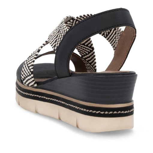 Sandale dama din piele ecologica, Remonte D2l54-03, negru - Img 4