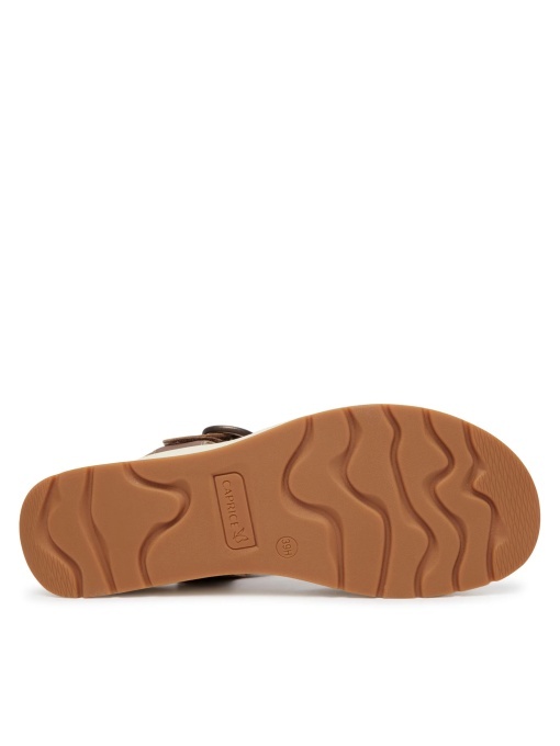 Sandale dama din piele naturala, Caprice 9-28304-46 366 TAUPE METALLIC, taupe metalizat - Img 6