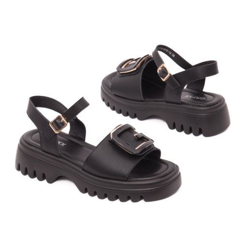 Sandale dama din piele naturala, Gryxx, W1V1129-D16-1A, negru - Img 3