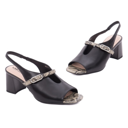 Sandale dama din piele naturala, Karisma JYJY80025A 01-N, negru - Img 2