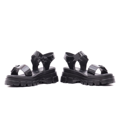 Sandale dama din piele naturala lacuita, Karisma V4VA60002A 01-L, negru - Img 5