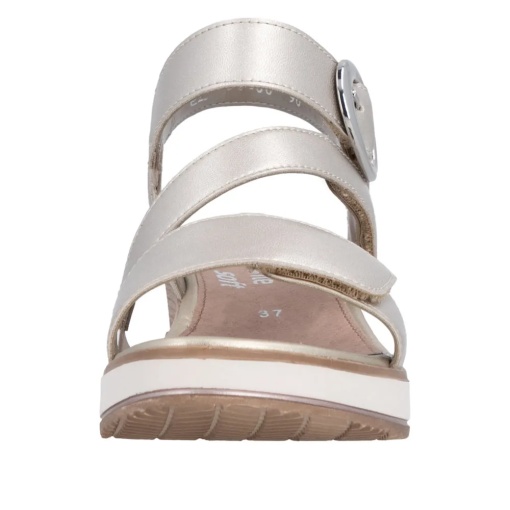 Sandale dama din piele naturala, Remonte D6466-90, gri metalizat - Img 9