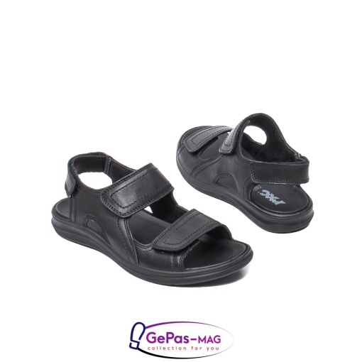 Sandale de barbat, piele naturala, IC702730 Negru - Img 3