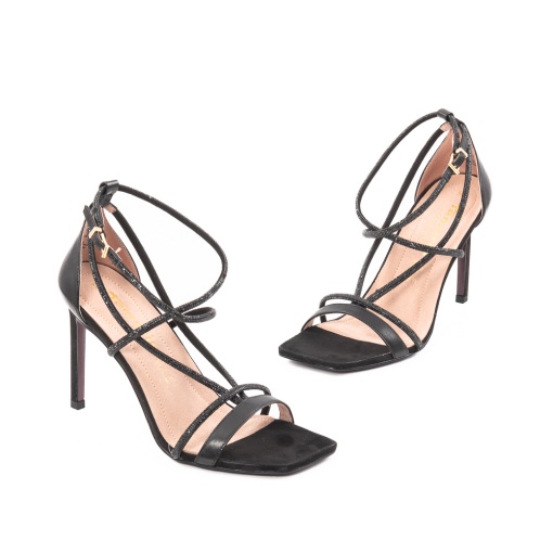 Sandale elegante dama, piele naturala, 28322/28 081 BLACK CRISTAL - Img 2