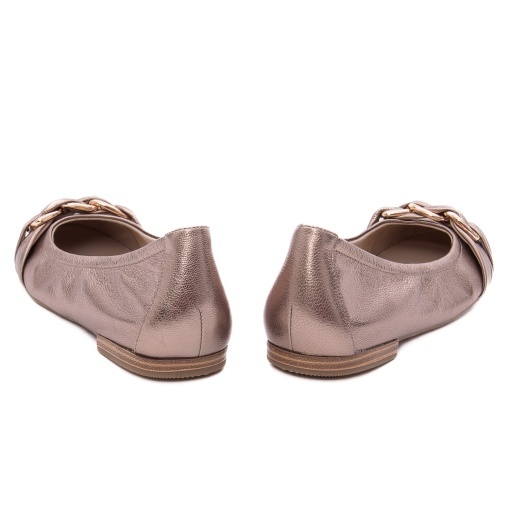 Balerini dama din piele naturala, Caprice, 9-22114-46 341 TAUPE METALLIC, taupe metalizat - Img 6