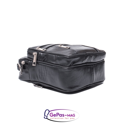 Borseta barbati, piele naturala, B14 negru - Img 4
