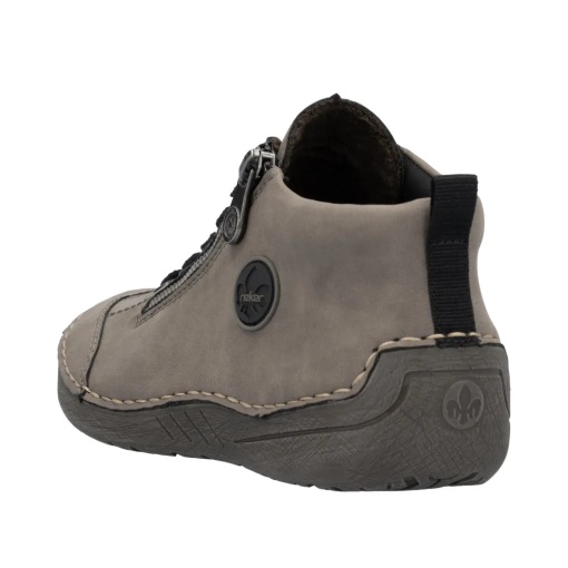 Botine dama din imitatie de piele, Rieker, 52514-42, gri - Img 8