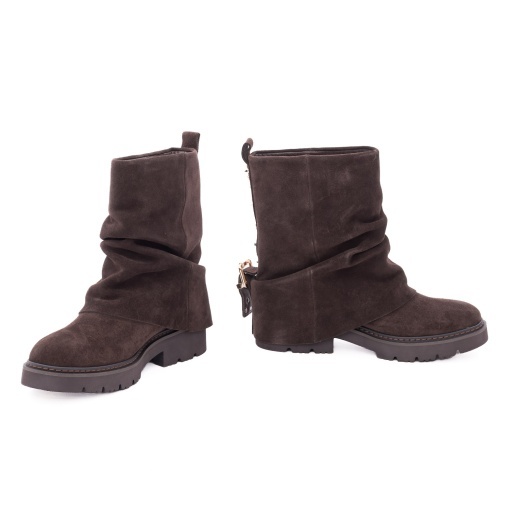Botine dama din piele intoarsa, Alma En Pena I260885 CROSTA COFFEE, maro - Img 3
