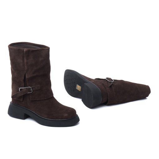 Botine dama din piele intoarsa, Epica, 7QXS70008B 02-I, maro - Img 4
