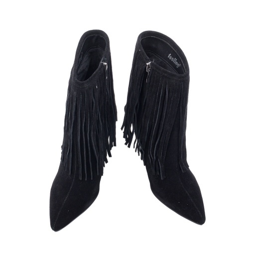 Botine dama din piele intoarsa, Feeling ZPA340-Q3291-2, negru - Img 4