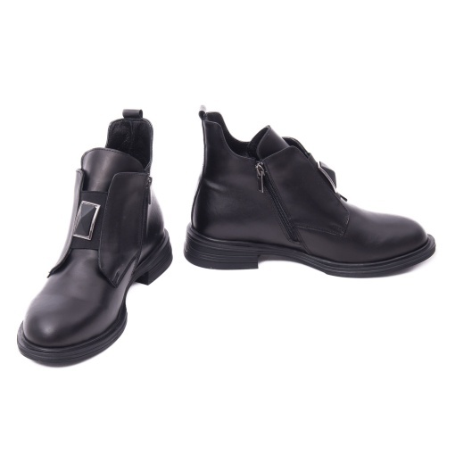 Botine dama din piele naturala, Dogati 20901, negru - Img 4