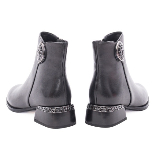 Botine dama din piele naturala, Epica 1JI90038A 01-N, negru - Img 6