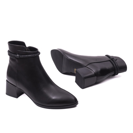 Botine dama din piele naturala, Epica, K3K370038A 01-N, negru - Img 4