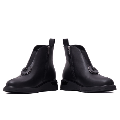 Botine dama din piele naturala, Karisma JYJY70002B 01-N, negru - Img 5