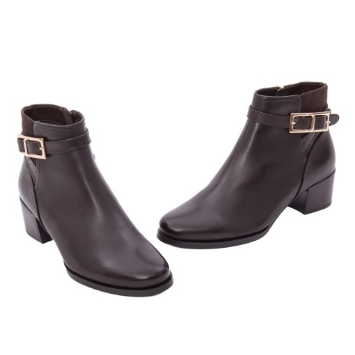 Botine dama din piele naturala, Regarde le Ciel JOLENE 39 7321 CASTAGNO CHOCOLATE, maro ciocolatiu - Img 2