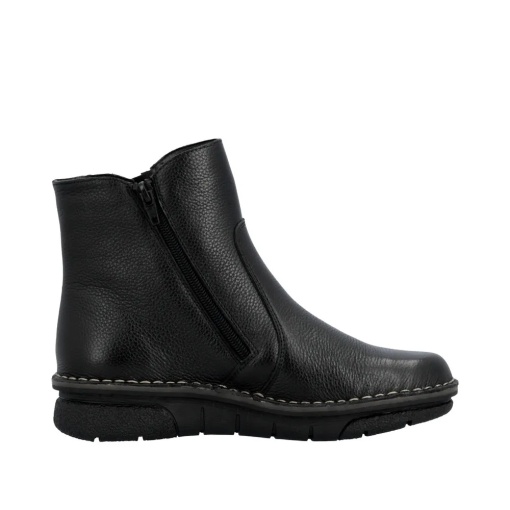Botine dama din piele naturala, Rieker 73365-00, negru - Img 4