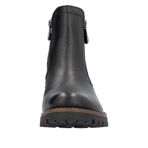 Botine dama din piele naturala, Rieker 78556-00, negru - Img 6