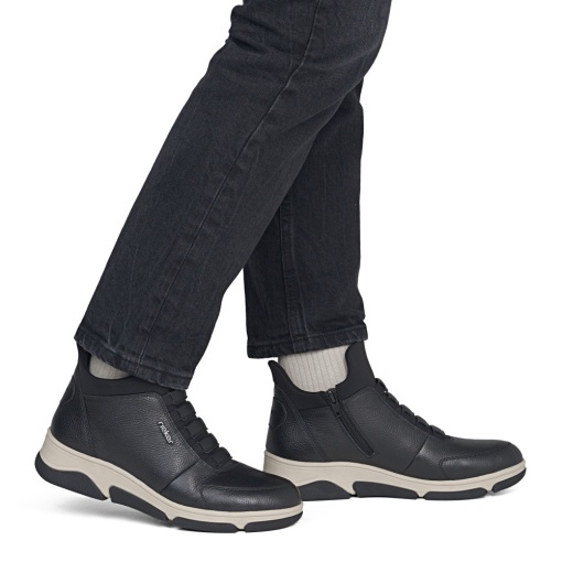 Botine dama din piele naturala, Rieker L5651-0, negru - Img 2