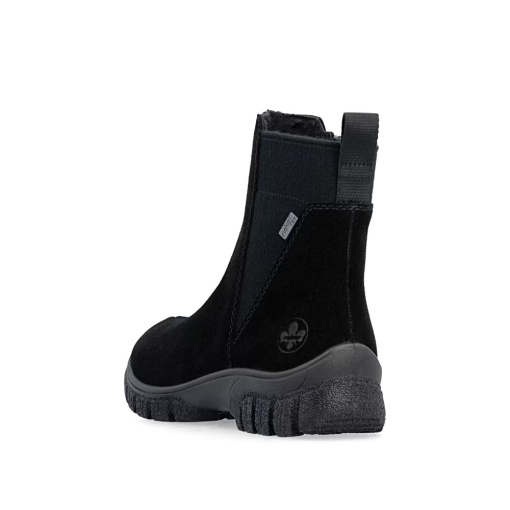 Botine dama din piele naturala, Rieker Z7269-00, negru - Img 5